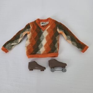 Vintage Ken Roller Skate Date #1405 Sweater/1 full skate/1 half skate 1964